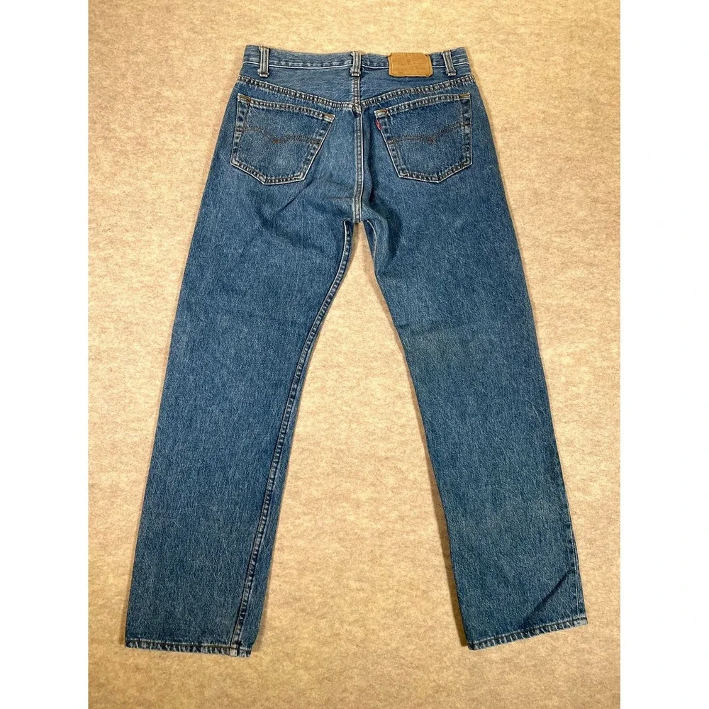 Levi's 501 Straight‎ Jeans Mens 33x30 Blue Denim Cotton Mid Rise Street Wear